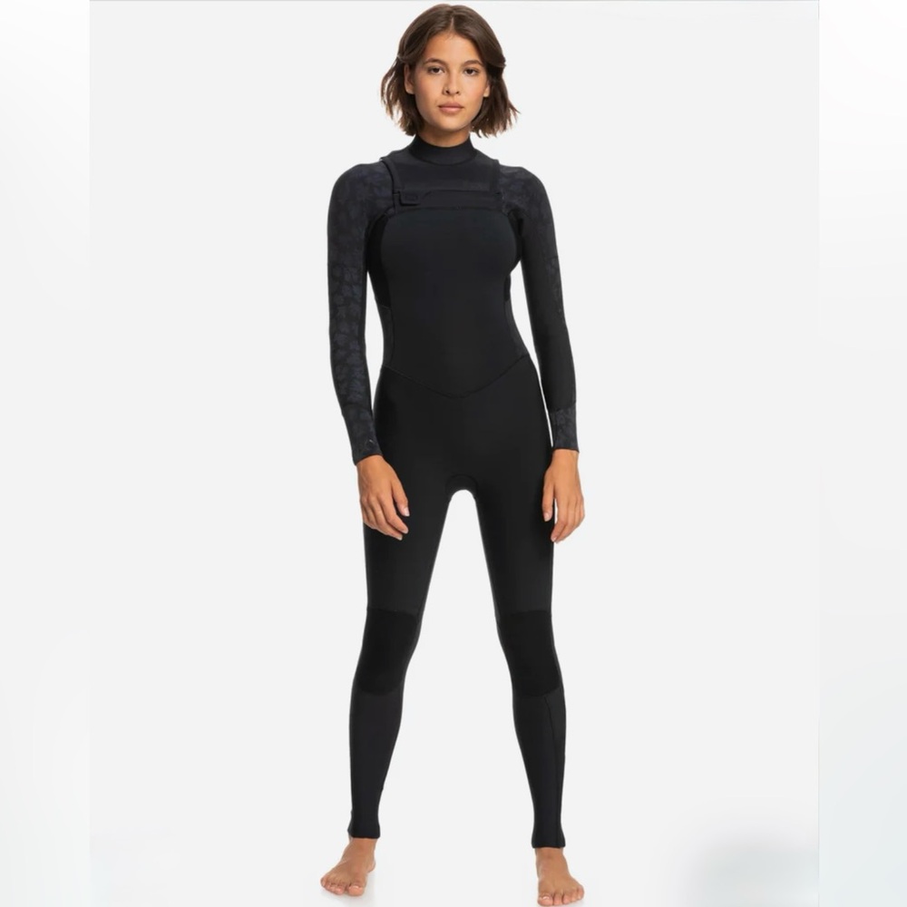 Roxy Wetsuit 3/2mm Swell Series Chest Zip Wetsuit NEW With Tags BLACK / size 8